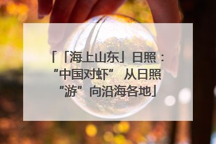 「海上山东」日照：“中国对虾” 从日照“游”向沿海各地